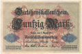 Germany 1 50 Mark,  5. 8.1914